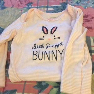 Long sleeve button crotch onesie